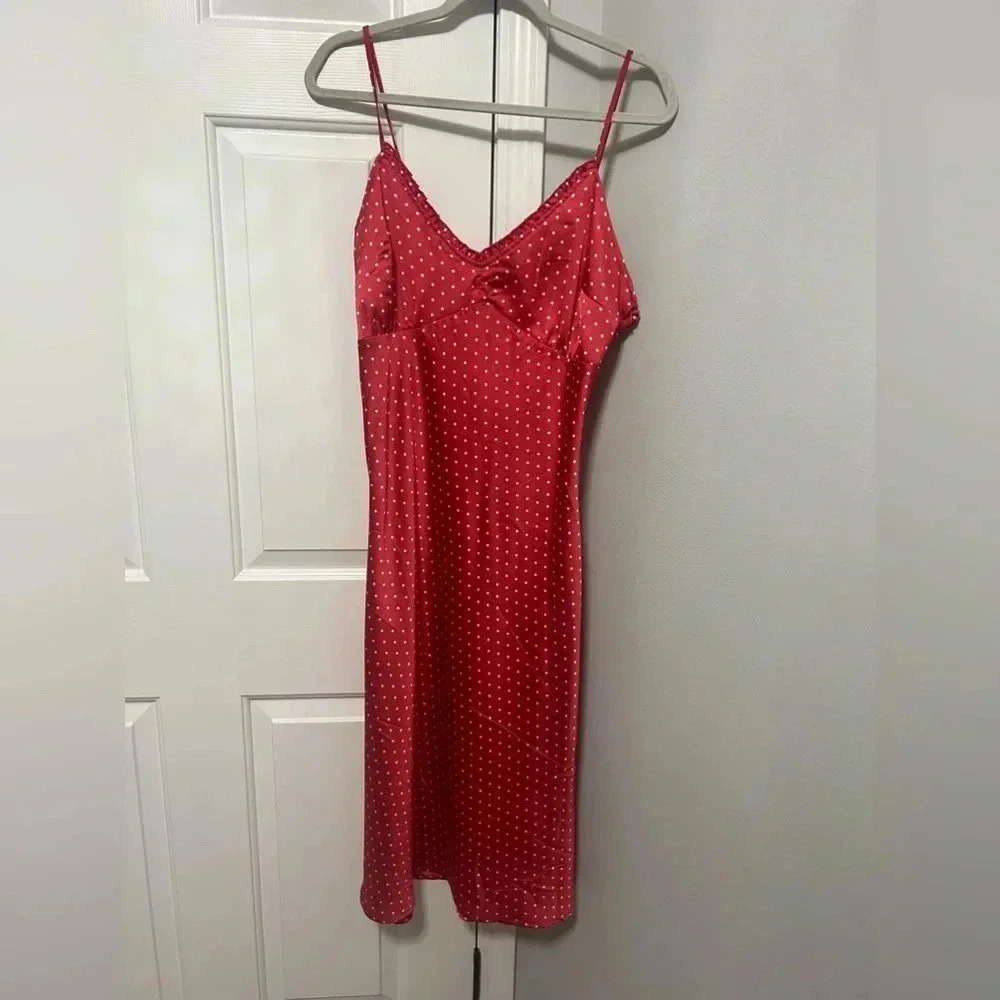 Silk Polka Dot Dress in red - Picture 2 of 3